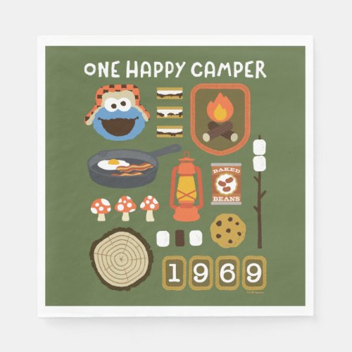 Cookie Monster  One Happy Camper Napkins