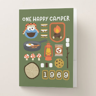 Cookie Monster One Happy Camper Pocket Folder