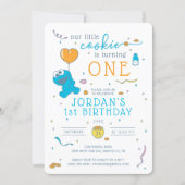 Cookie Monster | Our Little Cookie is Turning One Invitation (Front)