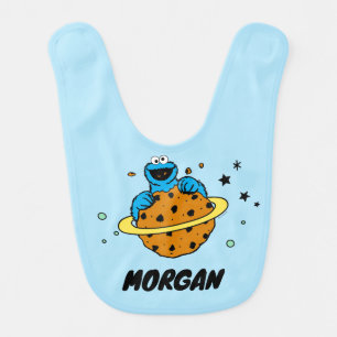Cookie Monster Out of This World Add Name Baby Bib