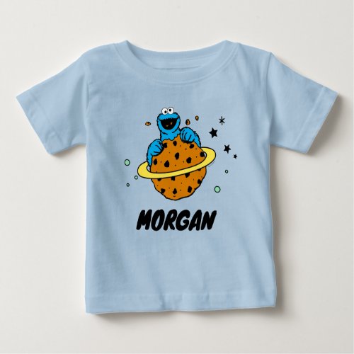 Cookie Monster  Out of This World  Add Your Name Baby T_Shirt
