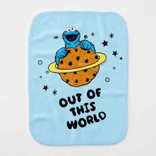 Cookie Monster  Out of This World Baby Burp Cloth