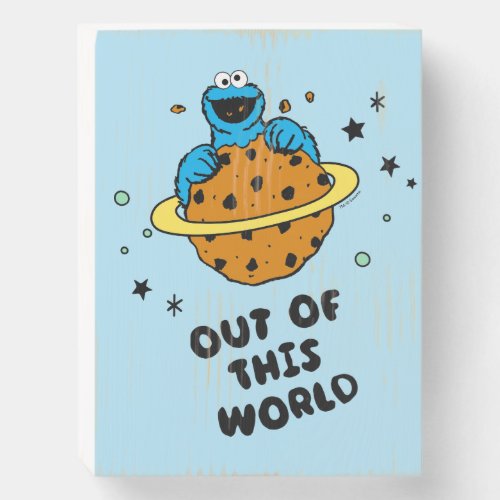 Cookie Monster  Out of This World Wooden Box Sign