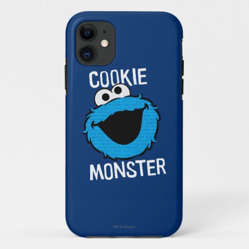 Cookie Monster Pattern Face iPhone 11 Case