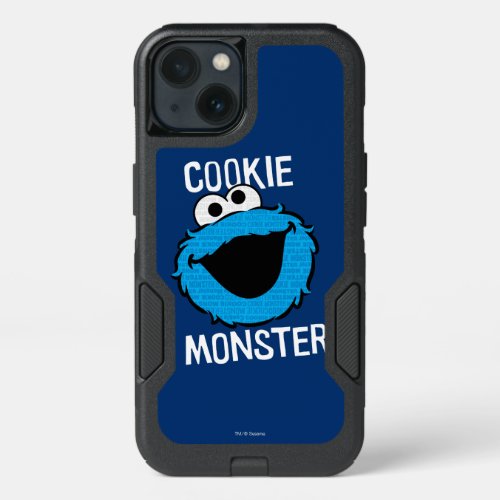 Cookie Monster Pattern Face iPhone 13 Case
