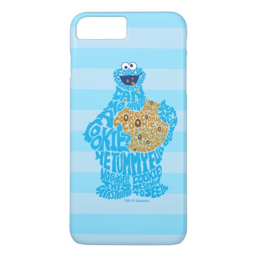 Cookie Monster Pattern Fill iPhone 8 Plus7 Plus Case