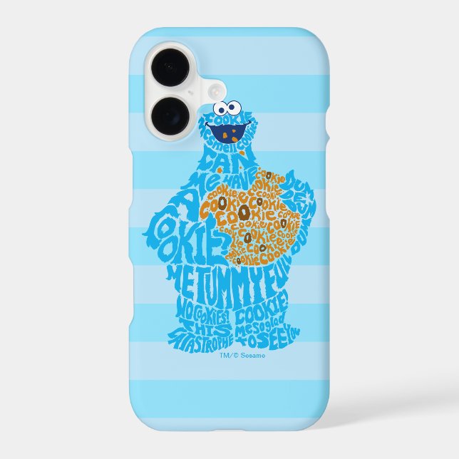 Cookie Monster Pattern Fill Iphone Case (Back)