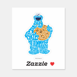 Cookie Monster Pattern Fill Sticker
