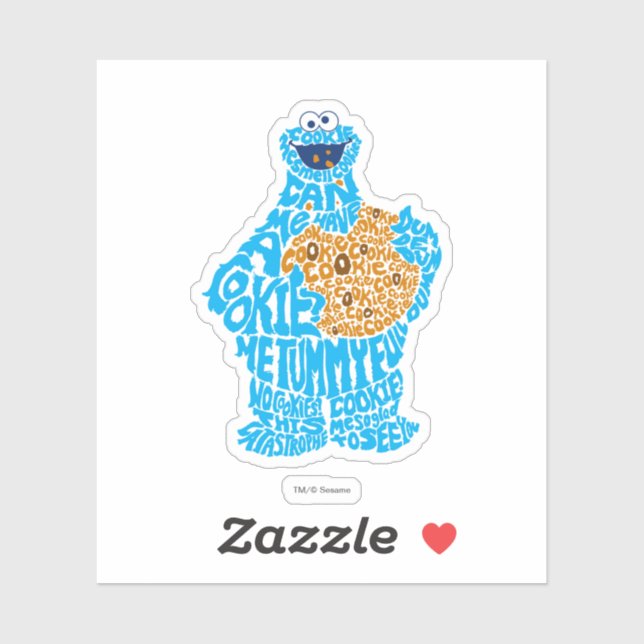 Cookie Monster Pattern Fill Sticker (Sheet)