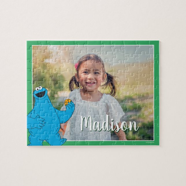 Cookie Monster Personalized Photo Jigsaw Puzzle (Horizontal)