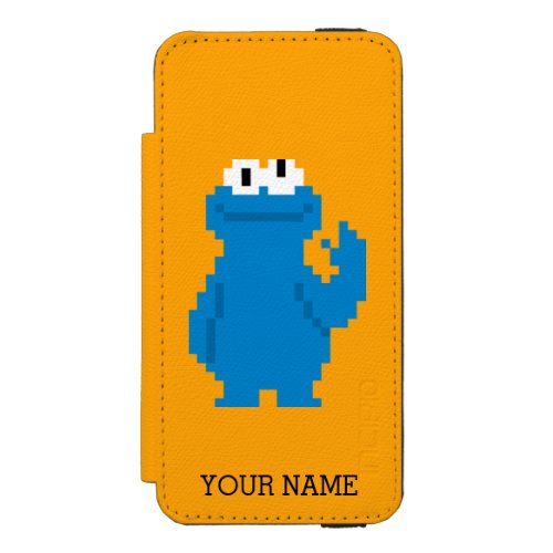 Cookie Monster Pixel Art  Add Your Name Wallet Case For iPhone SE55s