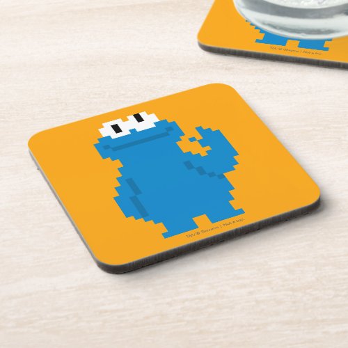 Cookie Monster Pixel Art Coaster
