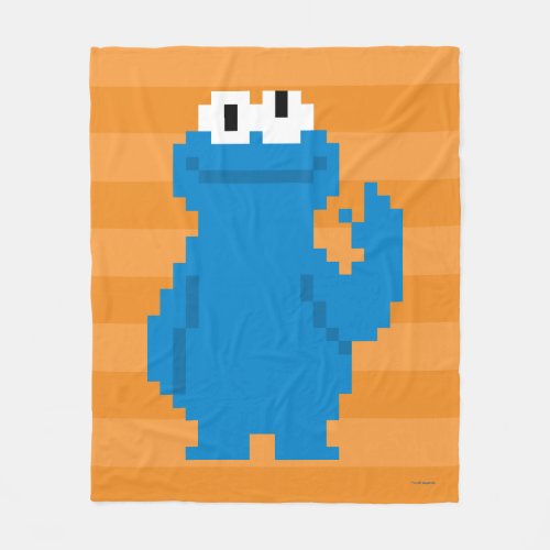 Cookie Monster Pixel Art Fleece Blanket