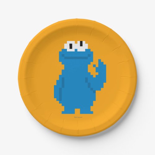Cookie Monster Pixel Art Paper Plates