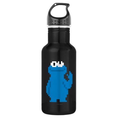 Cookie Monster Pixel Art Stainless Steel Water Bottle