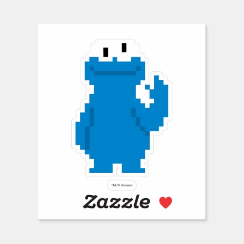 Cookie Monster Pixel Art Sticker