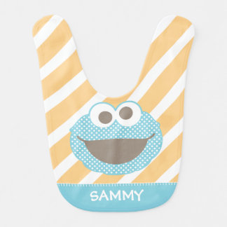 Cookie Monster Polka Dot Face | Add Your Name Bib
