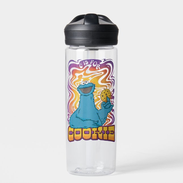 Cookie Monster | Psychedelic | Add Your Name Water Bottle (Front)