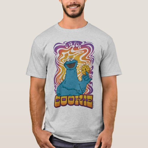 Cookie Monster  Psychedelic T_Shirt