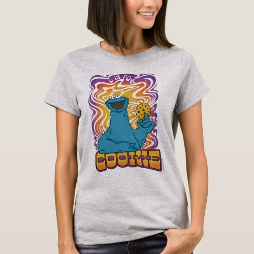 Cookie Monster  Psychedelic T_Shirt