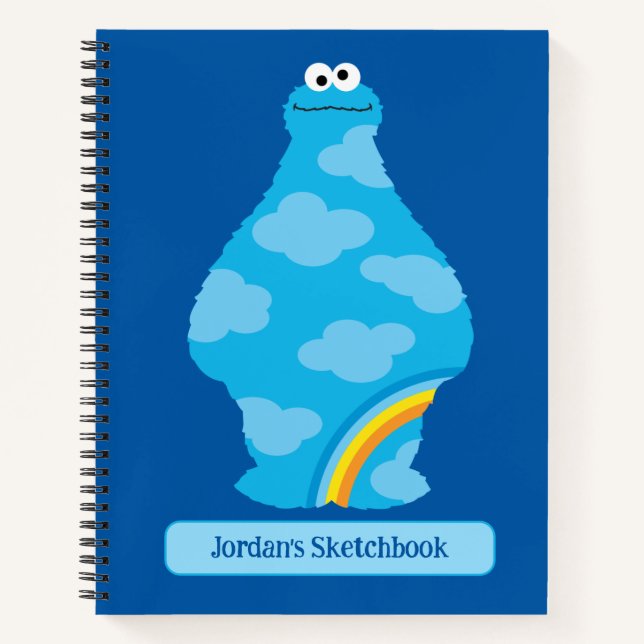 Cookie Monster Rainbows Drawing Notebook (Front)