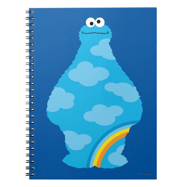 Cookie Monster Rainbows Notebook (Front)
