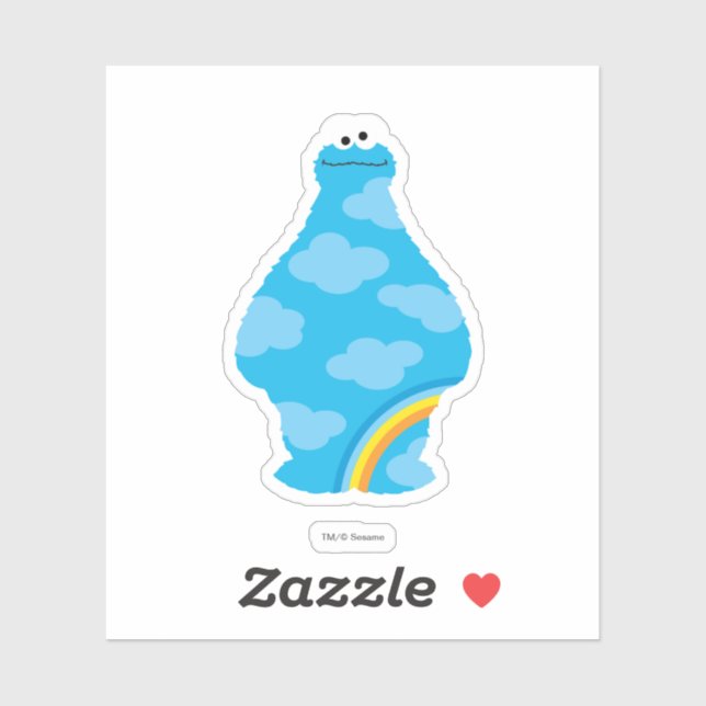 Cookie Monster Rainbows Sticker (Sheet)