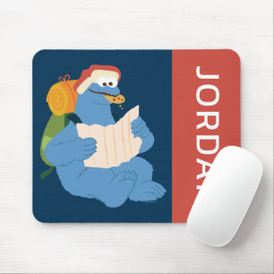 Cookie Monster Reading A Map Add Your Name Mouse Pad