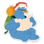 Cookie Monster Reading A Map Sticker