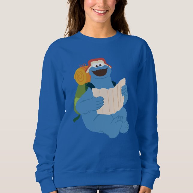 Cookie Monster Reading A Map Sweatshirt (Front)