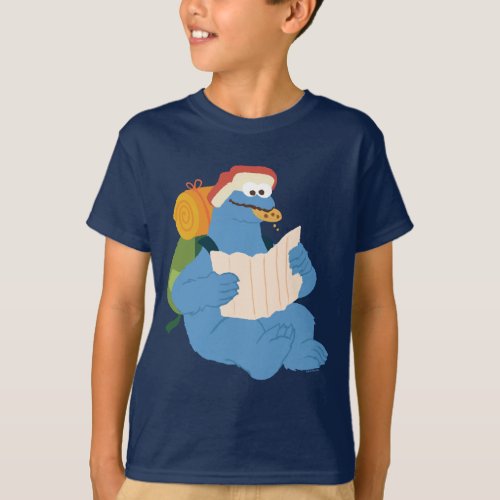 Cookie Monster Reading A Map T_Shirt