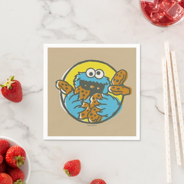 Cookie Monster Retro Napkins (Insitu)