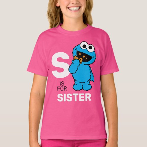 Cookie Monster  S is for Sister T_Shirt
