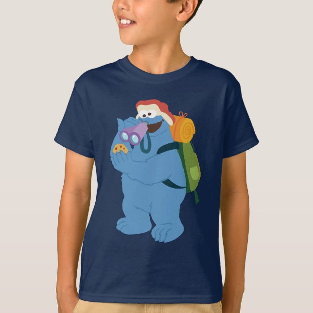 Cookie Monster Searching for Cookies T-Shirt (Front)