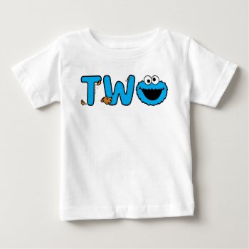 Cookie Monster Second Birthday Baby T-shirt by SesameStreet at Zazzle