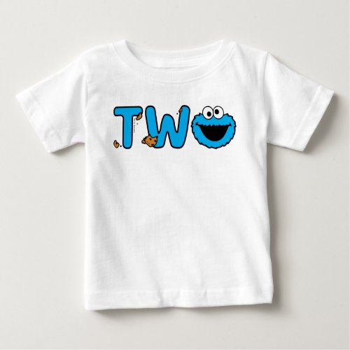 Cookie Monster Second Birthday Baby T_Shirt