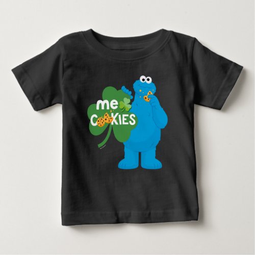 Cookie Monster  Shamrock Love Baby T_Shirt