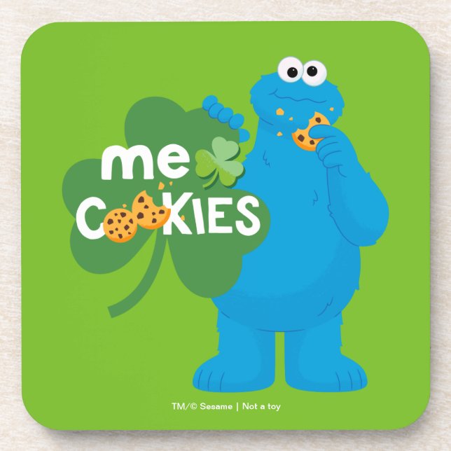 Cookie Monster | Shamrock Love Beverage Coaster (Front)