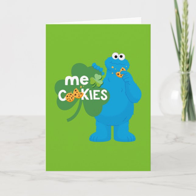 Cookie Monster | Shamrock Love Holiday Card (Front)