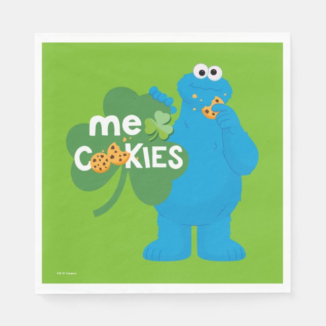 Cookie Monster | Shamrock Love Napkins (Front)