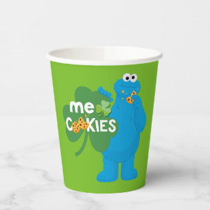 Cookie Monster Shamrock Love Paper Cups