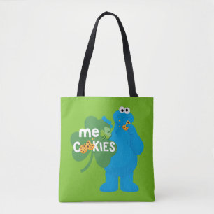 Cookie Monster Shamrock Love Tote Bag