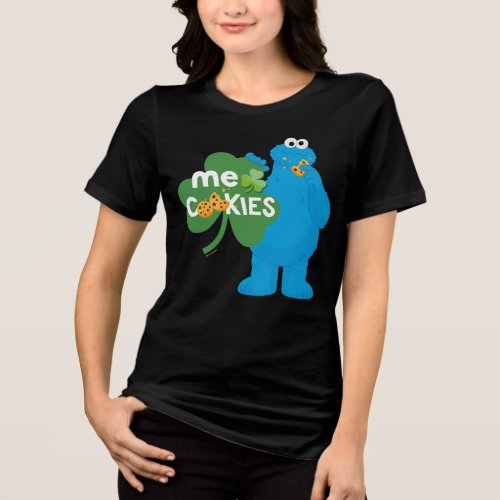 Cookie Monster  Shamrock Love Tri_Blend Shirt