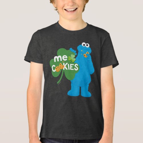 Cookie Monster  Shamrock Love Tri_Blend Shirt