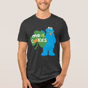 Cookie Monster   Shamrock Love Tri-Blend Shirt