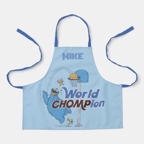 Cookie Monster  Shooting Basketball Hoops Apron