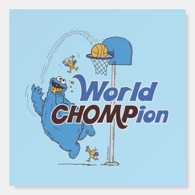 Cookie Monster | Shooting Basketball Hoops Foam Board (Front)