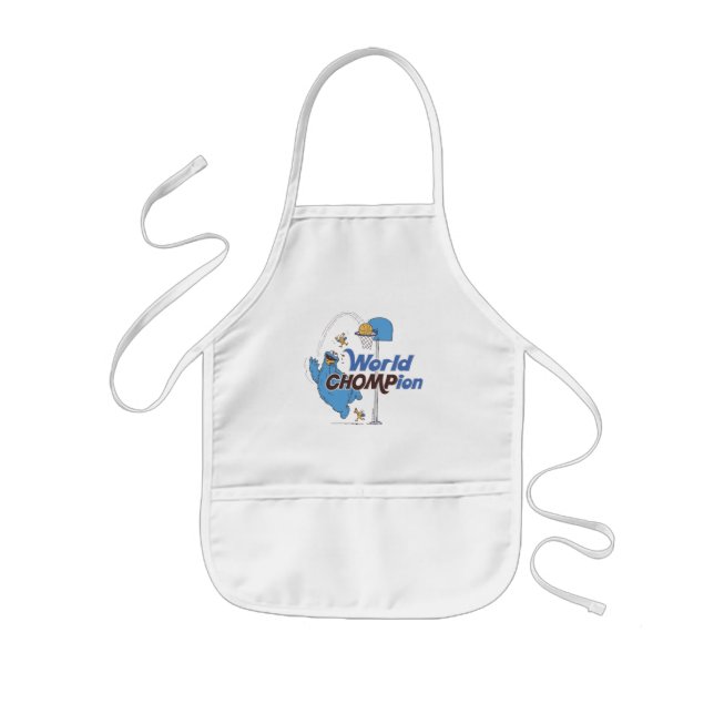 Cookie Monster | Shooting Basketball Hoops Kids' Apron (Front)