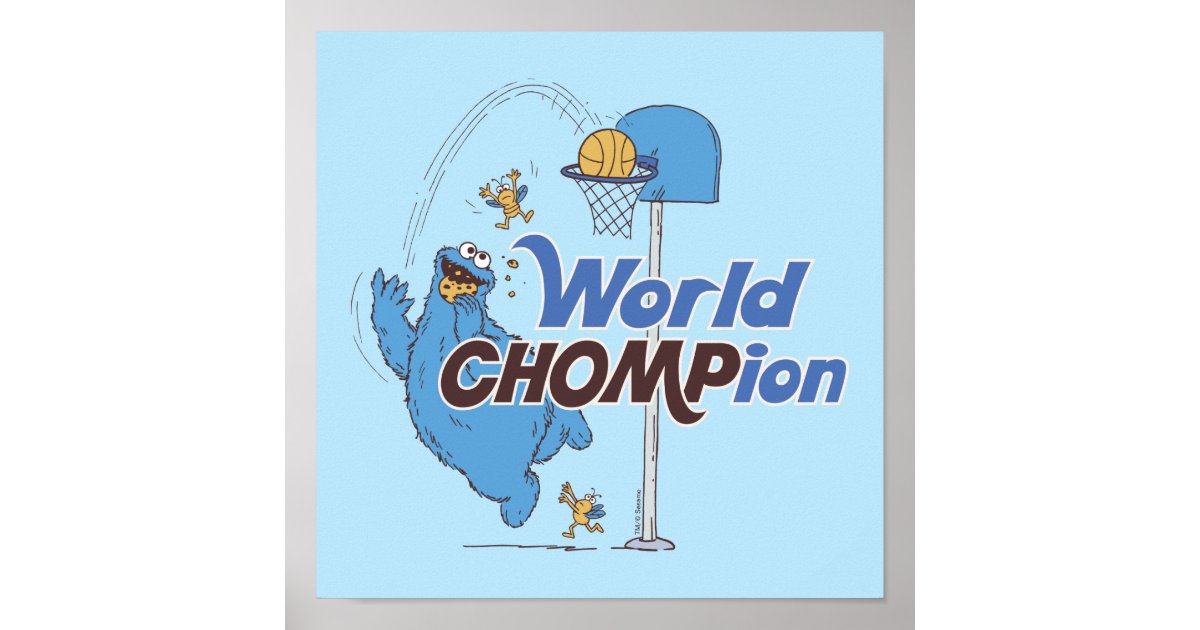 Ccookie Hoops Cookie Monster | Shooting Basketball Hoops Poster | Zazzle