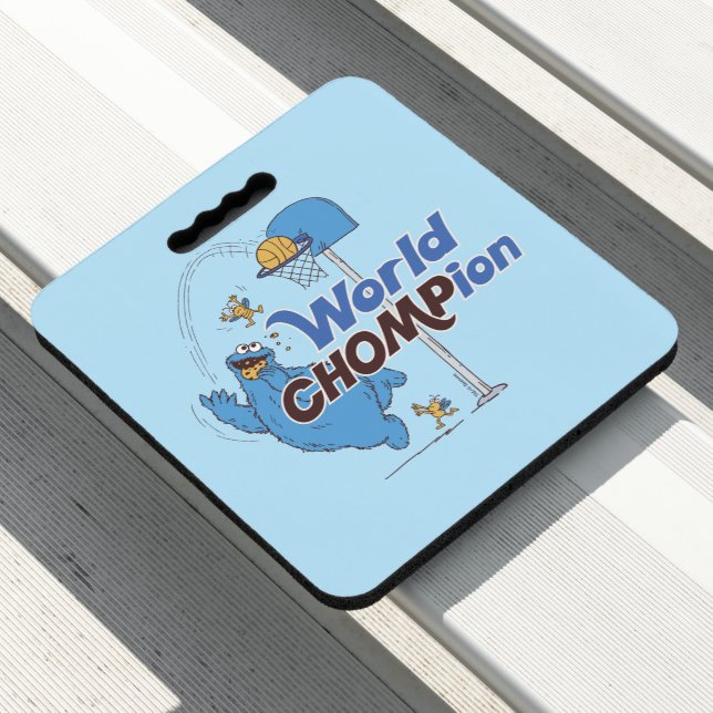 Cookie Monster | Shooting Basketball Hoops Seat Cushion (In Situ)